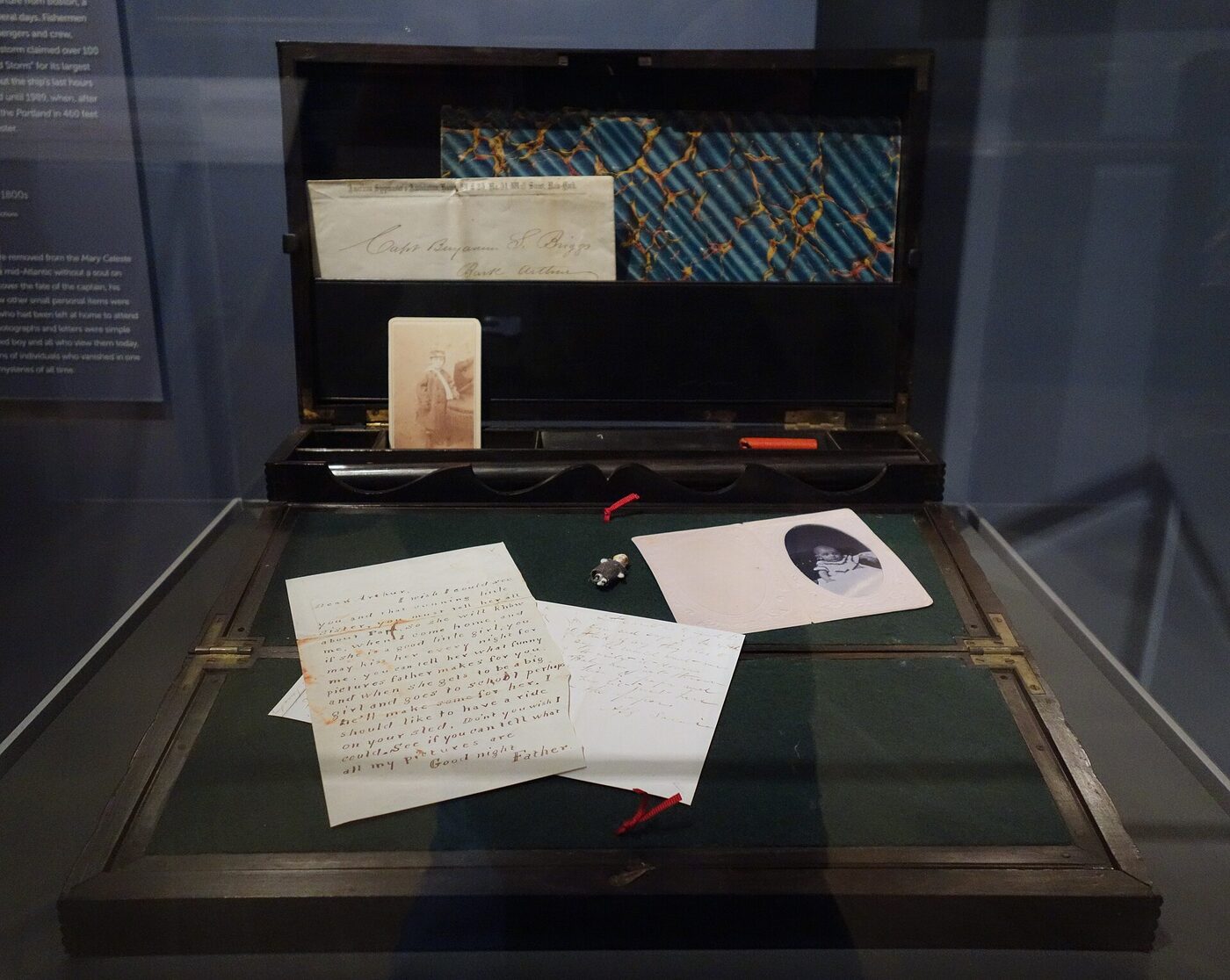 Captain Briggs's lap desk, recovered from the ship in 1872